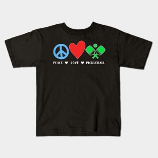 Peace Love Pickleball Kids T-Shirt